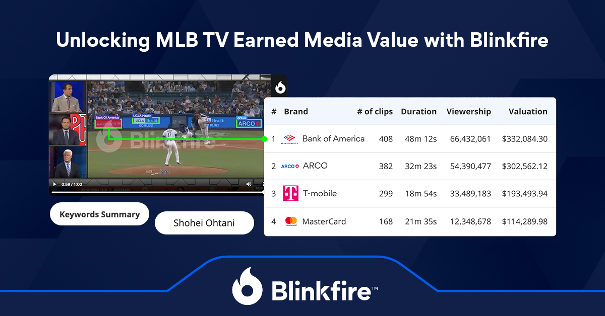 Unlocking MLB TV Earned Media Value with Blinkfire
